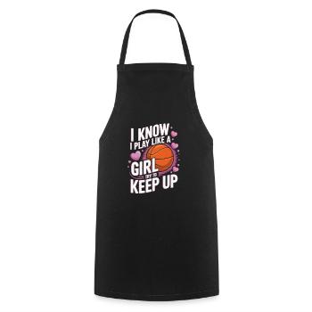 Basketball Frauen Mädchen Spruch - Kochschürze - Schwarz - Vorne - AI Model Male 185 dark (185cm)