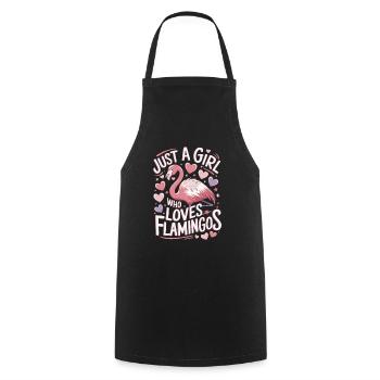 Flamingo funny saying - Cooking Apron - black - Front - AI Model Male 185 dark (185cm)