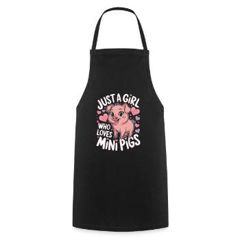 mignon petit cochon cochon fille disant - Tablier de cuisine - noir - Devant - AI Model Male 185 dark (185cm)
