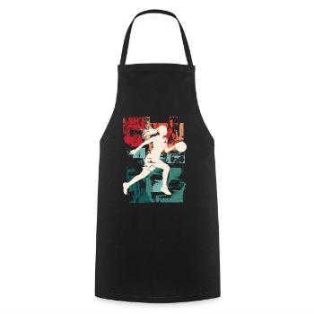 basket-ball femme basketteur joueur de basket-ball - Tablier de cuisine - noir - Devant - AI Model Male 185 dark (185cm)