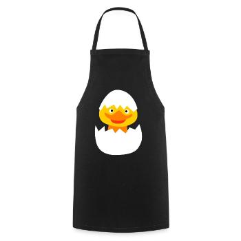 Chick Cute Easter Cute Kids Egg Easter Egg Yellow - Cooking Apron - black - Front - AI Model Male 185 dark (185cm)