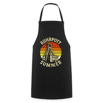 Ruhr Area Summer Ruhrpott Summer - Cooking Apron - black - Front - AI Model Male 185 dark (185cm)