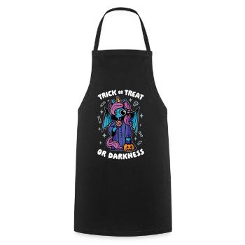 Dark Cute Unicorn - Trick or Treat or Darkness - Cooking Apron - black - Front - AI Model Male 185 dark (185cm)