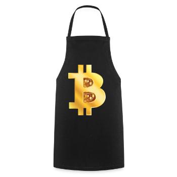 Bitcoin Gold - Cooking Apron - black - Front - AI Model Male 185 dark (185cm)