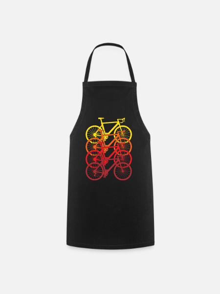Retro Bike T-shirt Cycling Gift for Cyclist - Cooking Apron - black