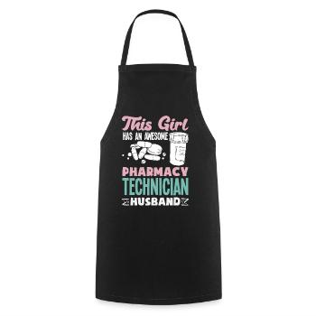 Pharmacist Pharmaceutical Technical - Cooking Apron - black - Front - AI Model Male 185 dark (185cm)
