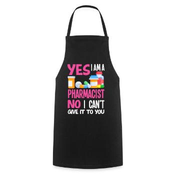 Pharmacien Technicien Pharmaceutique - Tablier de cuisine - noir - Devant - AI Model Male 185 dark (185cm)
