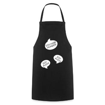 Pregnancy Announce Triplets Mom Mom - Cooking Apron - black - Front - AI Model Male 185 dark (185cm)