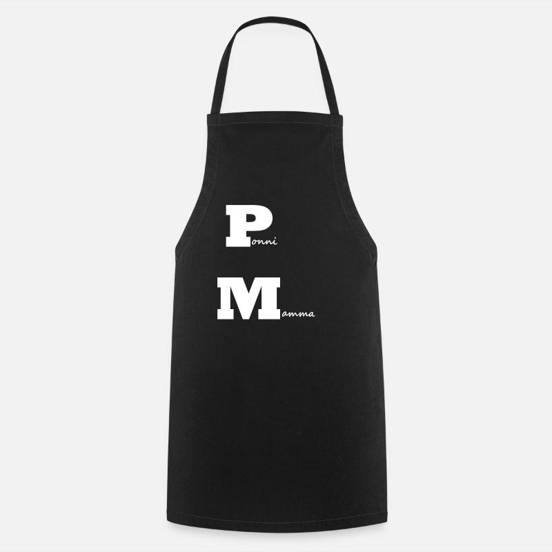 PonyMama blanche - Tablier de cuisine - noir