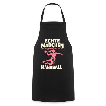 handball mädchen verein team spielerin - Kochschürze - Schwarz - Vorne - AI Model Male 185 dark (185cm)