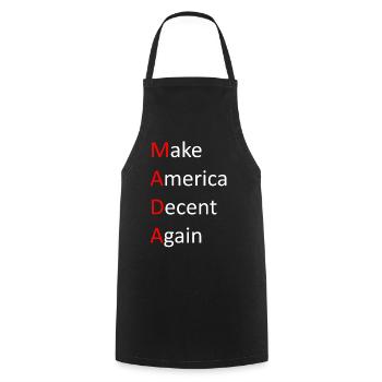 Make_America_Decent_Again - Cooking Apron - black - Front - AI Model Male 185 dark (185cm)