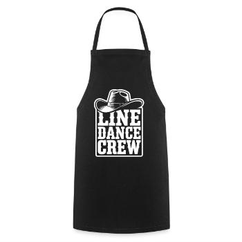 LineDance Crew Logo - Kochschürze - Schwarz - Vorne - AI Model Male 185 dark (185cm)