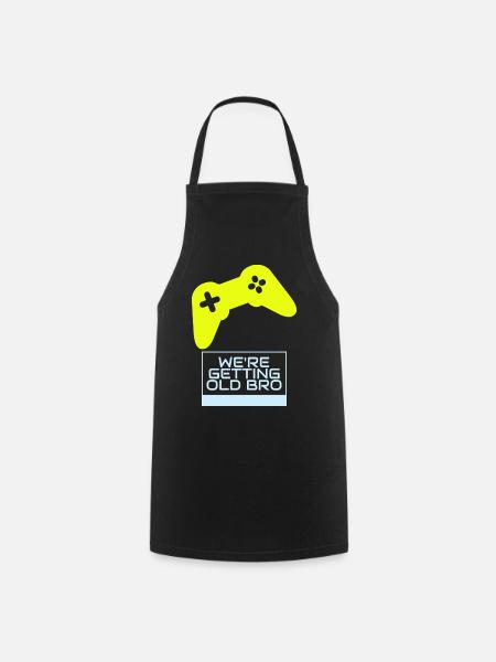 Gamer Nostalgia: We Grow Older - Cooking Apron - black