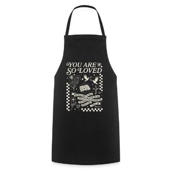 You Are Loved - John 3:16 Art - Cooking Apron - black - Front - AI Model Male 185 dark (185cm)