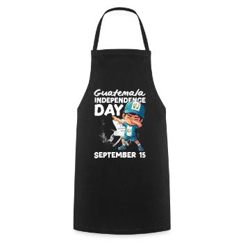 Guatemala Flag T-Shirt Pride & Home Chapín - Cooking Apron - black - Front - AI Model Male 185 dark (185cm)