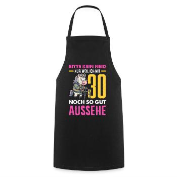 Mit 30 Noch So Gut Aussehe - Kochschürze - Schwarz - Vorne - AI Model Male 185 dark (185cm)