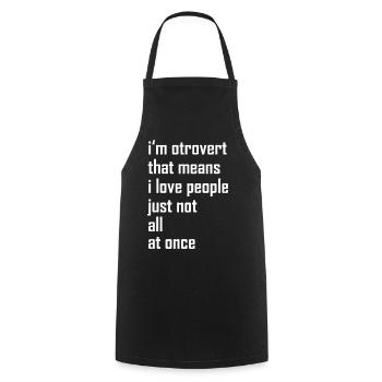 otroverted - Cooking Apron - black - Front - AI Model Male 185 dark (185cm)