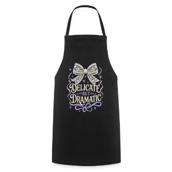 Delicate But Dramatic Bow - Cooking Apron - black - Front - AI Model Male 185 dark (185cm)