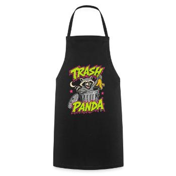 Trash Panda – Frecher Waschbär im Mülleimer - Kochschürze - Schwarz - Vorne - AI Model Male 185 dark (185cm)