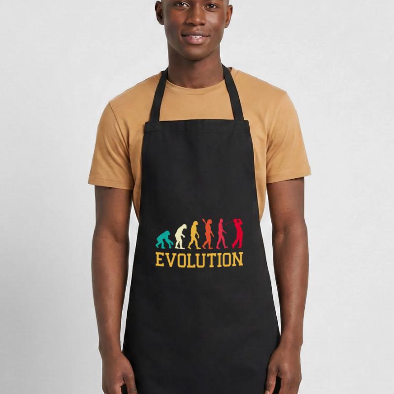 Evolution Graphic Golfer Golf Player Golfing Golf Kochschürze