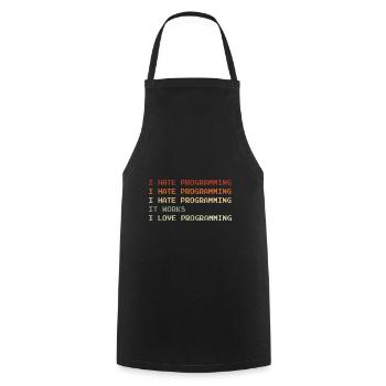 Things I Hate Programming Coder Coding Developer S - Kochschürze - Schwarz - Vorne - AI Model Male 185 dark (185cm)