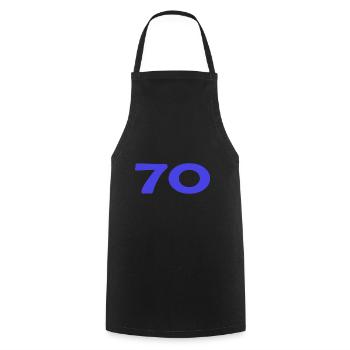 HAPPY BIRTHDAY. HAPPY BIRTHDAY. ANNIVERSARY. - Cooking Apron - black - Front - AI Model Male 185 dark (185cm)