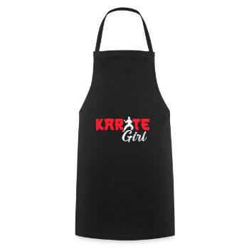 Karate Black Belt Gi Uniform Women - Kochschürze - Schwarz - Vorne - AI Model Male 185 dark (185cm)