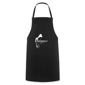 Cyber hacker, sécurité des t-shirts nerd freak bstyled - Tablier de cuisine - noir - Devant - AI Model Male 185 dark (185cm)