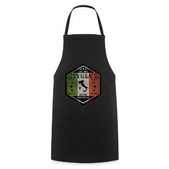 Italie Drapeau Italien Drapeau Italien - Tablier de cuisine - noir - Devant - AI Model Male 185 dark (185cm)
