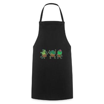 Cactus Graphic Gardener Horticulturist Gardening L - Kochschürze - Schwarz - Vorne - AI Model Male 185 dark (185cm)