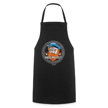 Prost Maltzeit keltisch - Kochschürze - Schwarz - Vorne - AI Model Male 185 dark (185cm)