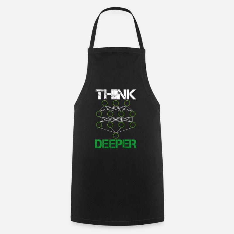 Künstliche Intelligenz think deeper Geschenk - Kochschürze - Schwarz