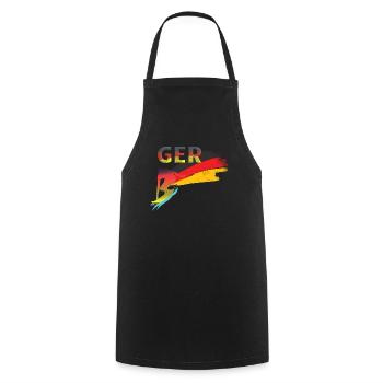 Allemagne Surf - Tablier de cuisine - noir - Devant - AI Model Male 185 dark (185cm)