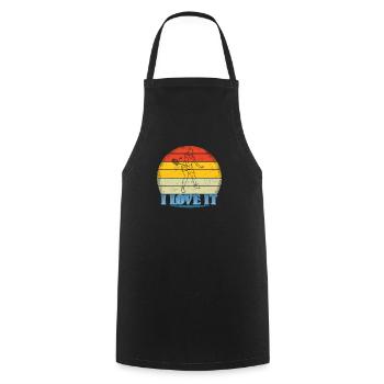 Badminton Spieler Geschenkidee Design - Kochschürze - Schwarz - Vorne - AI Model Male 185 dark (185cm)
