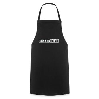 Badminton Geschenkidee Sport Design - Kochschürze - Schwarz - Vorne - AI Model Male 185 dark (185cm)