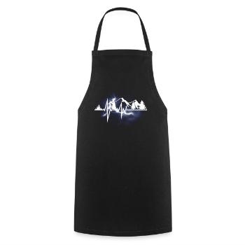 Hiking Accessories Wanderer Motif - Cooking Apron - black - Front - AI Model Male 185 dark (185cm)