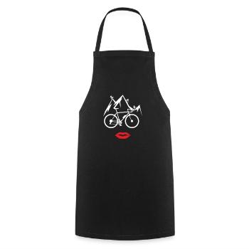 Bicycle Accessories Cyclist Motif - Cooking Apron - black - Front - AI Model Male 185 dark (185cm)