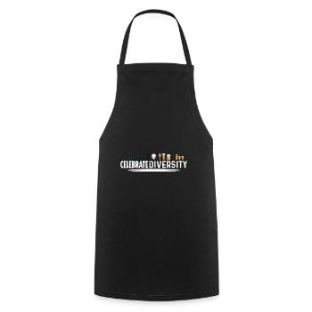 Celebrate Diversity Homebrewing Homebrew Craftbeer - Kochschürze - Schwarz - Vorne - AI Model Male 185 dark (185cm)