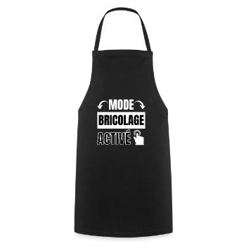 mode bricolage - Tablier de cuisine - noir - Devant - AI Model Male 185 dark (185cm)