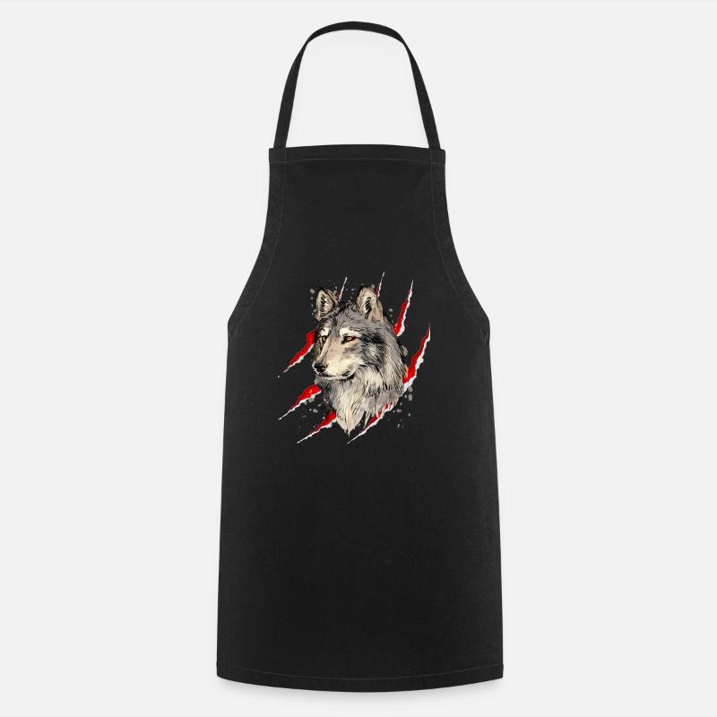 Wolf - Kochschürze - Schwarz
