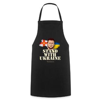 Ukraine Guernesey - Tablier de cuisine - noir - Devant - AI Model Male 185 dark (185cm)