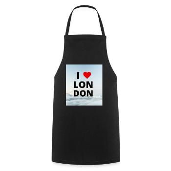 I LOVE LONDON - Tablier de cuisine - noir - Devant - AI Model Male 185 dark (185cm)