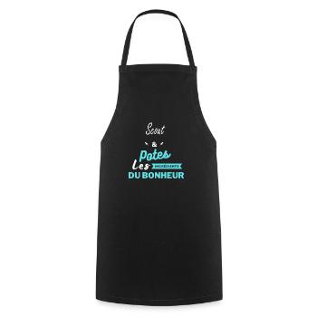 potes les ingrédients du bonheur Scout - Tablier de cuisine - noir - Devant - AI Model Male 185 dark (185cm)