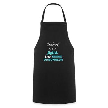 potes les ingrédients du bonheur Snowboard - Tablier de cuisine - noir - Devant - AI Model Male 185 dark (185cm)