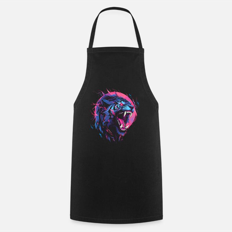 Tigre synthwave - Tablier de cuisine - noir