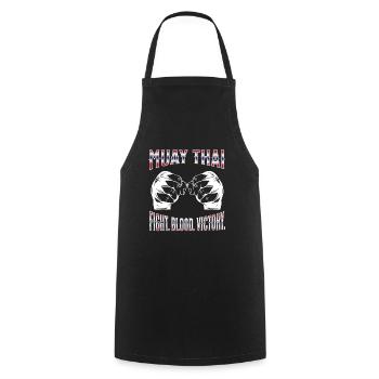 Muay Thai Boxing Muay Thai - Kochschürze - Schwarz - Vorne - AI Model Male 185 dark (185cm)