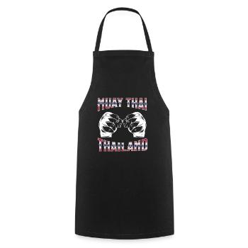 Muay Thai Boxing Muay Thai - Kochschürze - Schwarz - Vorne - AI Model Male 185 dark (185cm)