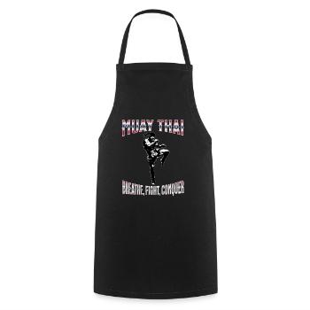 Muay Thai Boxing Muay Thai - Cooking Apron - black - Front - AI Model Male 185 dark (185cm)