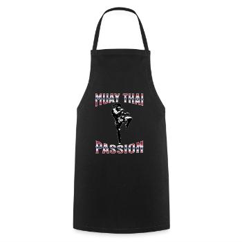 Muay Thai Boxing Muay Thai - Cooking Apron - black - Front - AI Model Male 185 dark (185cm)