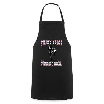 Muay Thaï Boxe Muay Thaï - Tablier de cuisine - noir - Devant - AI Model Male 185 dark (185cm)